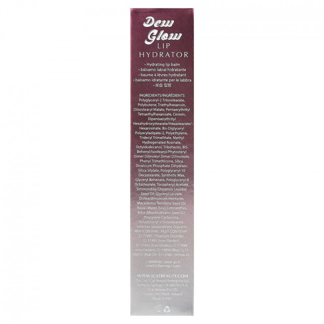 J.Cat Beauty, Dew Glow, увлажняющий бальзам для губ, DLB105 Glide & Slide, 0,12 унции (3,4 г) J.Cat Beauty, Dew Glow, увлажняющий бальзам для губ, DLB105 Glide & Slide, 0,12 унции (3,4 г)