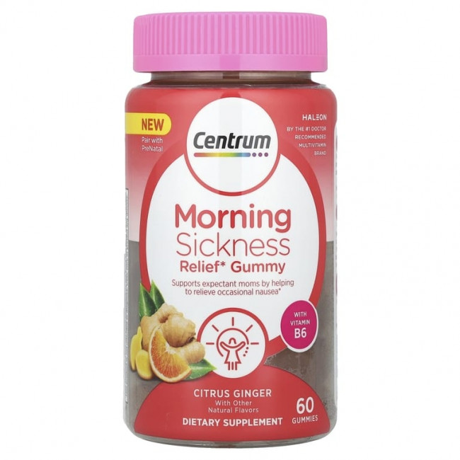 Centrum, Morning Gummy, цитрусовый имбирь, 60 жевательных таблеток Centrum, Morning Gummy, цитрусовый имбирь, 60 жевательных таблеток