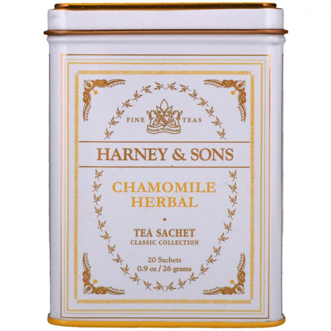 Harney & Sons, Качественные сорта чая, ромашковый травяной чай, 20 саше, 26 г (0,9 унции) Harney & Sons, Качественные сорта чая, ромашковый травяной чай, 20 саше, 26 г (0,9 унции)