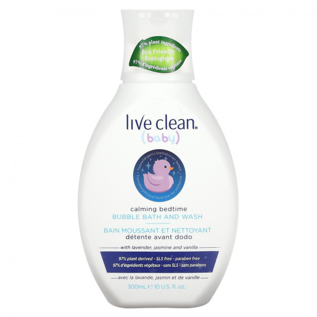 Live Clean, детский гель для душа и пена для ванны, для спокойного сна, 300 мл (10 жидк. унций)