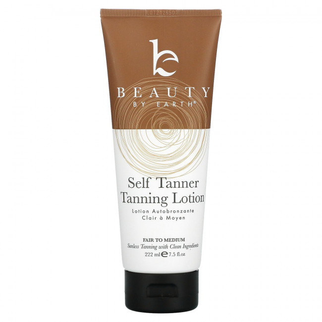 Beauty By Earth, Self Tanner Tanning Lotion, Fair To Medium, 7.5 fl oz (222 ml)