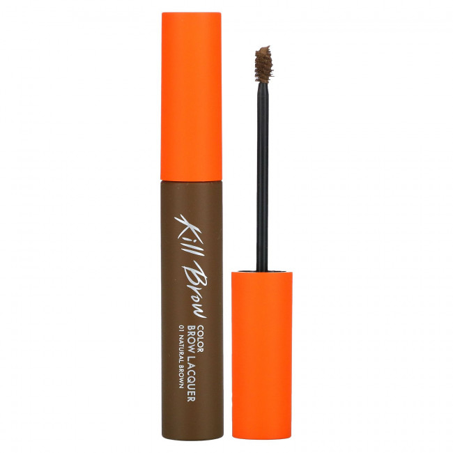 Clio, Kill Brow, цветной лак для бровей, 01 натуральный коричневый, 6 г (0,21 унции) Clio, Kill Brow, цветной лак для бровей, 01 натуральный коричневый, 6 г (0,21 унции)