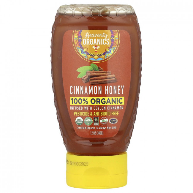 Органический 100% органический коричный мед Heavenly Organics, 340 г (12 унций) Органический 100% органический коричный мед Heavenly Organics, 340 г (12 унций)