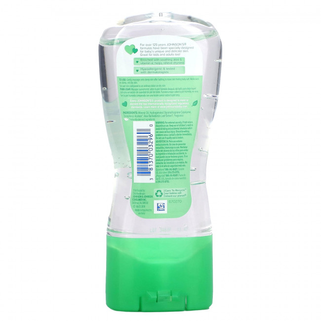 Johnson & Johnson, Масляный гель, алоэ и витамин E, 192 мл (6,5 жидк. Унции)
