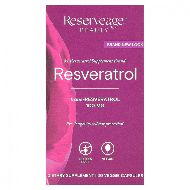 Reserveage Nutrition, Resveratrol, 100 mg, 30 Veggie Capsules