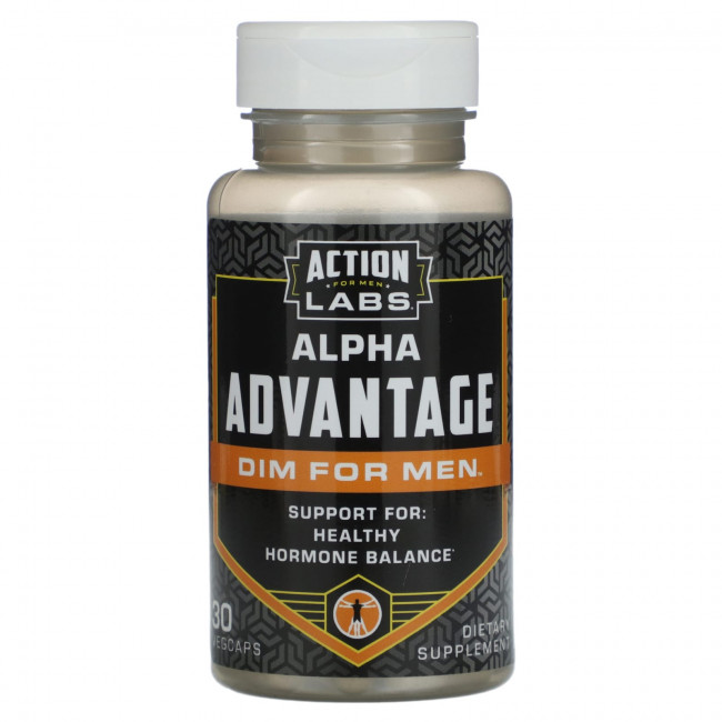 Action Labs, Alpha Advantage, тусклый для мужчин, 30 растительных капсул