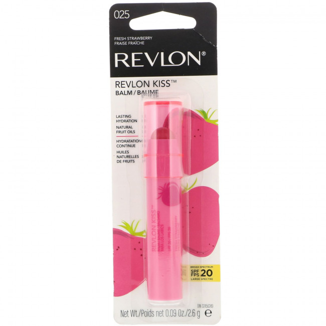 Revlon, Бальзам Kiss, оттенок 025 «Свежая клубника», 2,6 г Revlon, Бальзам Kiss, оттенок 025 «Свежая клубника», 2,6 г