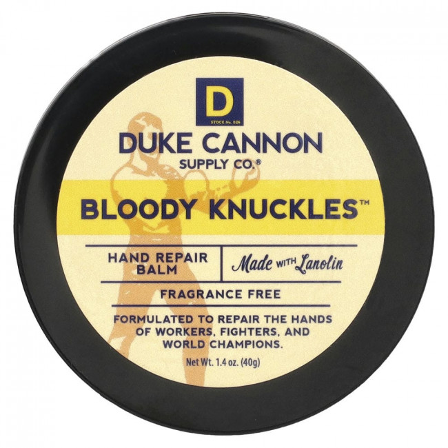 Duke Cannon Supply Co., Bloody Knuckles™, бальзам для восстановления рук, без отдушек, 40 г (1,4 унции) (снят с производства)