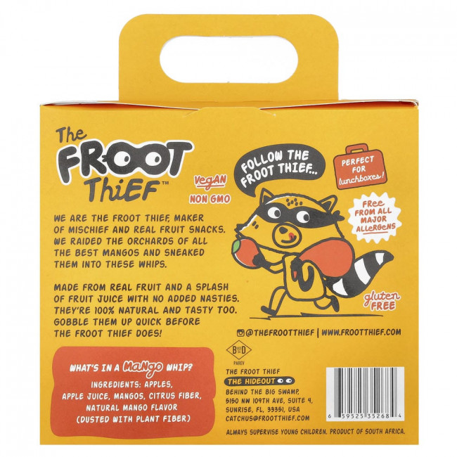Фруктовый десерт "Froot Thief", взбитые сливки со вкусом манго, 5 упаковок по 20 г каждая (снят с производства)