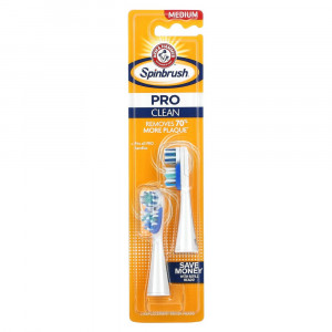 Spinbrush, Pro Clean, Replacement Brush Heads, Medium, 2 Brush Heads