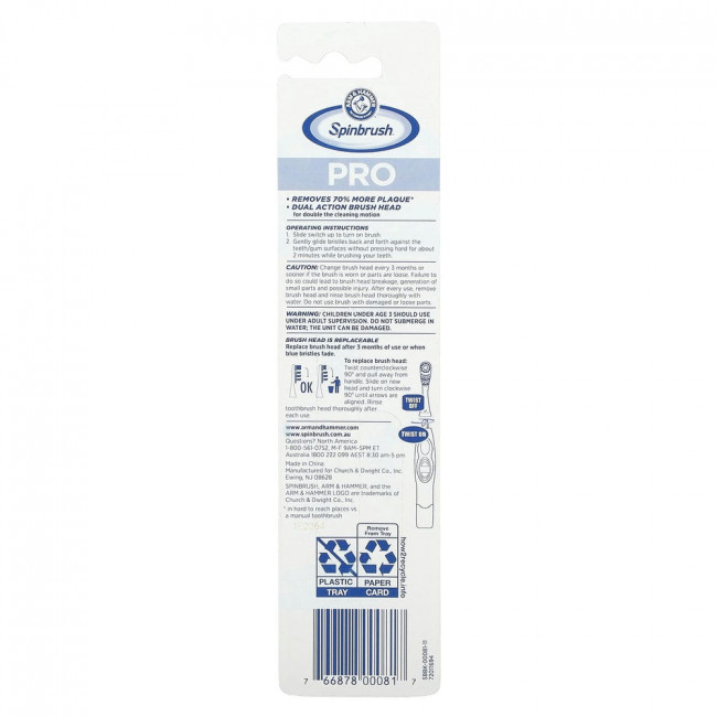 Spinbrush, Pro Clean, Replacement Brush Heads, Medium, 2 Brush Heads