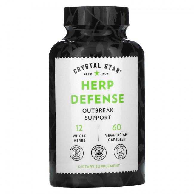 Crystal Star, Herp Defense, 60 вегетарианских капсул Crystal Star, Herp Defense, 60 вегетарианских капсул