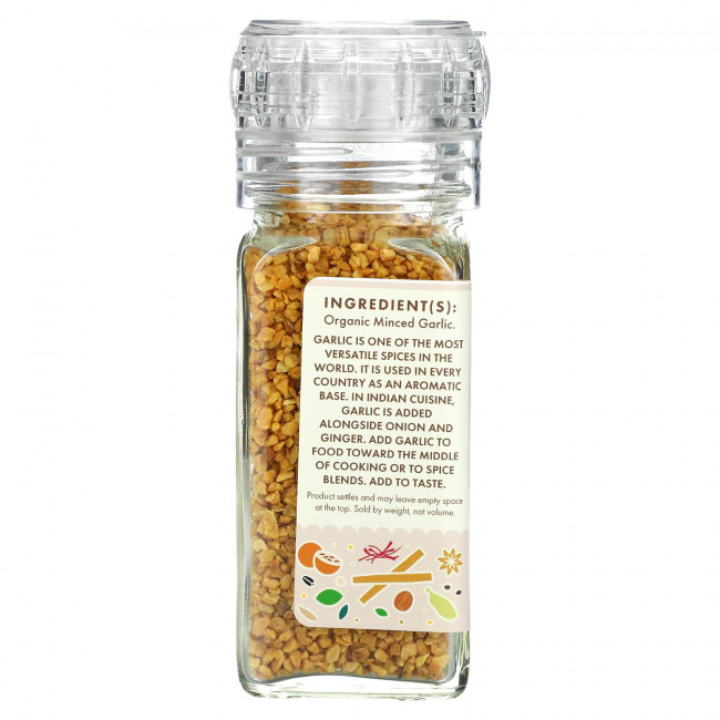 Pure Indian Foods, Органический чеснок, рубленый, 70 г (2,5 унции) Pure Indian Foods, Органический чеснок, рубленый, 70 г (2,5 унции)