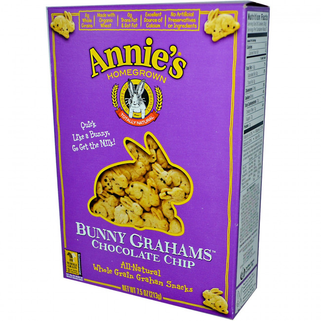 Annie's Homegrown, Bunny Grahams, Chocolate Chip, 7.5 oz (213 g) Annie's Homegrown, Bunny Grahams, Chocolate Chip, 7.5 oz (213 g)