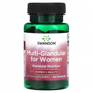 Swanson, Multi-Glandular для женщин, 60 капсул Swanson, Multi-Glandular для женщин, 60 капсул