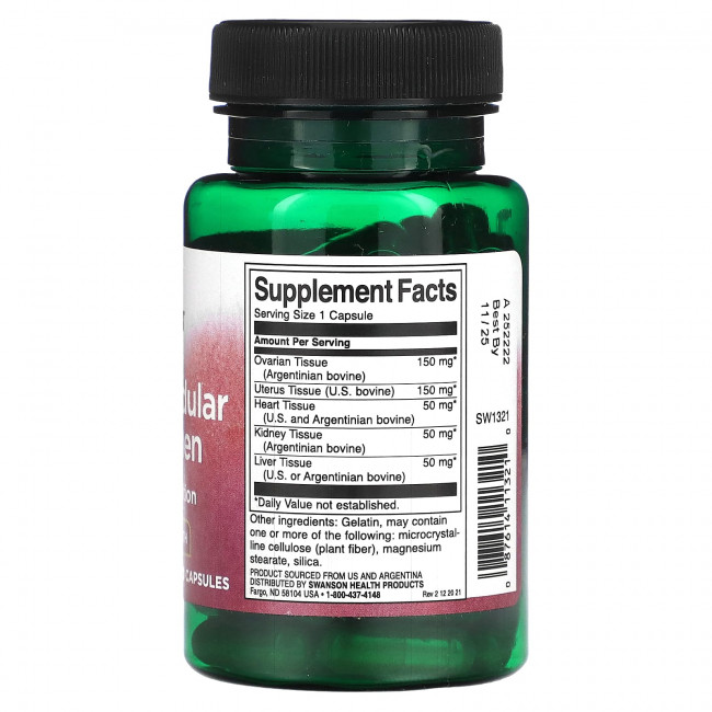 Swanson, Multi-Glandular для женщин, 60 капсул Swanson, Multi-Glandular для женщин, 60 капсул