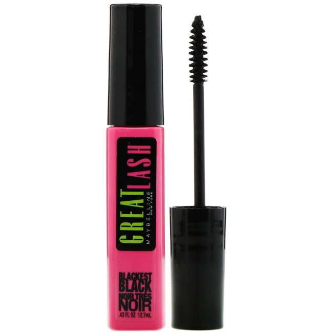 Maybelline, Тушь для ресниц Great Lash, оттенок 100 угольно-черный, 12,7 мл Maybelline, Тушь для ресниц Great Lash, оттенок 100 угольно-черный, 12,7 мл