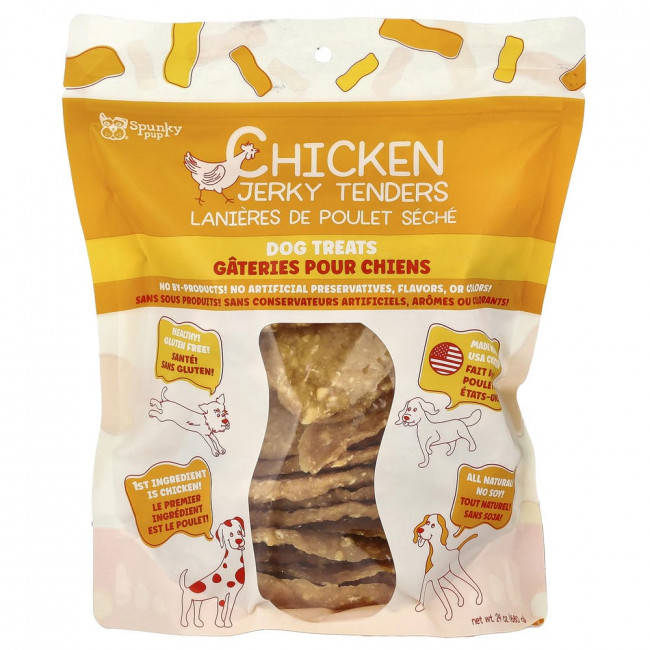 Лакомства для собак Spunky Pup, куриные наггетсы в панировке, 680 г (24 унции) Лакомства для собак Spunky Pup, куриные наггетсы в панировке, 680 г (24 унции)