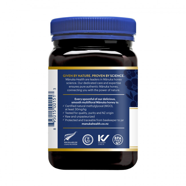 Manuka Health, Смесь меда манука, MGO 30+, 500 г (1,1 фунта) Manuka Health, Смесь меда манука, MGO 30+, 500 г (1,1 фунта)