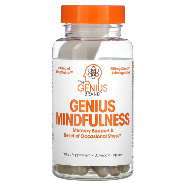 The Genius Brand, Genius Mindfullness, 30 растительных капсул The Genius Brand, Genius Mindfullness, 30 растительных капсул