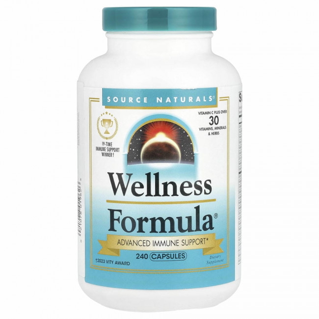 Source Naturals, Wellness Formula, улучшенная ежедневная иммунная поддержка, 240 капсул