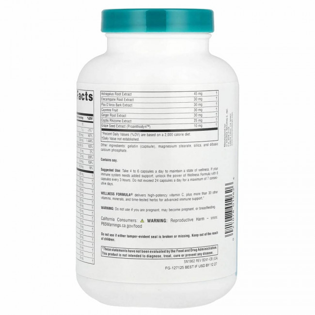 Source Naturals, Wellness Formula, улучшенная ежедневная иммунная поддержка, 240 капсул