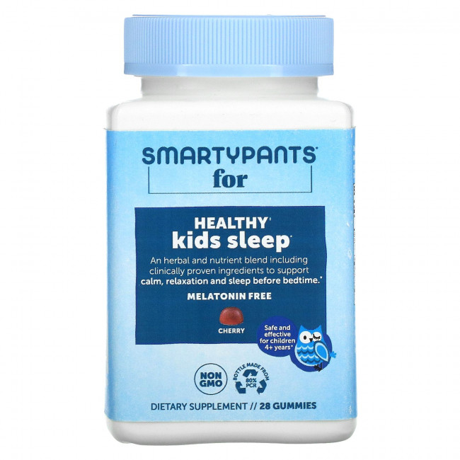 SmartyPants, средство для здорового сна, для детей старше 4 лет, со вкусом вишни, 28 жевательных мармеладок