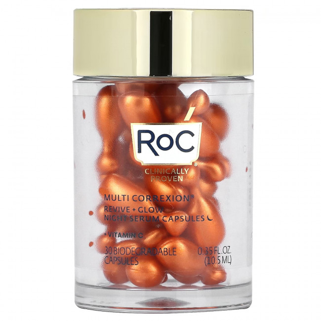 RoC, Multi Correxion, ночная сыворотка в капсулах, без отдушек, 30 биоразлагаемых капсул, 10,5 мл (0,35 жидк. Унции) RoC, Multi Correxion, ночная сыворотка в капсулах, без отдушек, 30 биоразлагаемых капсул, 10,5 мл (0,35 жидк. Унции)