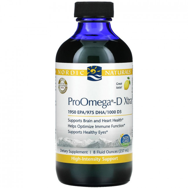 Nordic Naturals, ProOmega-D Xtra, лимон, 237 мл (8 жидк. Унций)