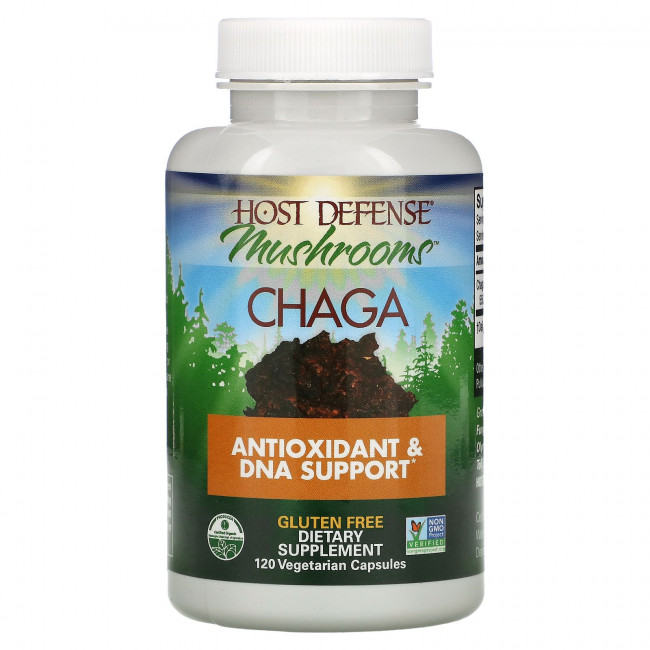Fungi Perfecti, чага, 120 вегетарианских капсул Fungi Perfecti, чага, 120 вегетарианских капсул