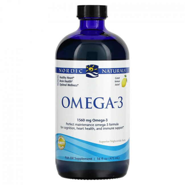 Nordic Naturals, Омега-3 со вкусом лимона, 1,560 мг, 473 мл (16 жидк. унций) Nordic Naturals, Омега-3 со вкусом лимона, 1,560 мг, 473 мл (16 жидк. унций)