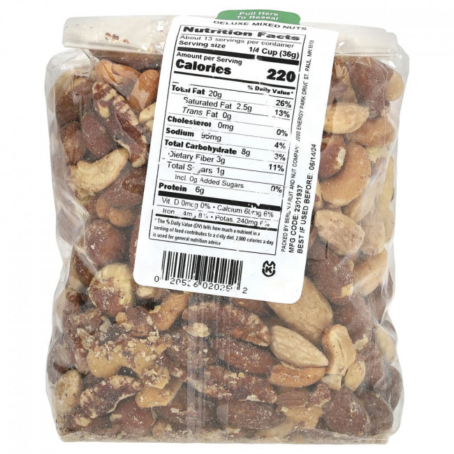 Bergin Fruit and Nut Company, Смесь орехов класса люкс, 454 г (16 унций) Bergin Fruit and Nut Company, Смесь орехов класса люкс, 454 г (16 унций)