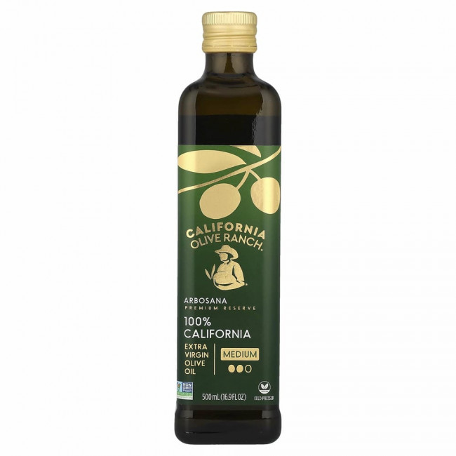 California Olive Ranch, Arbosana, 100% California, оливковое масло первого отжима, 500 мл (16,9 жидк. унции) California Olive Ranch, Arbosana, 100% California, оливковое масло первого отжима, 500 мл (16,9 жидк. унции)