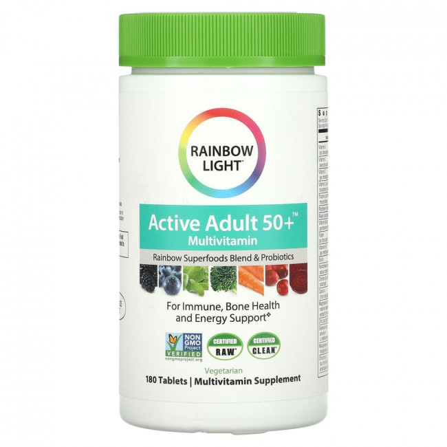 Rainbow Light, Препарат Active Adult 50+, 180 таблеток Rainbow Light, Препарат Active Adult 50+, 180 таблеток