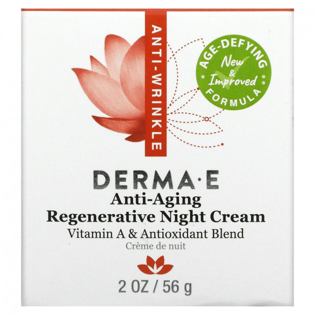 Derma E, антивозрастной восстанавливающий ночной крем, 56 г (2 унции)