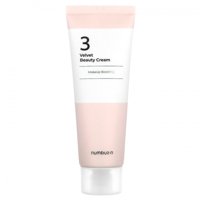 Numbuzin, Velvet Beauty Cream, крем для улучшения макияжа, № 3, 60 мл (2,02 жидк. Унции)