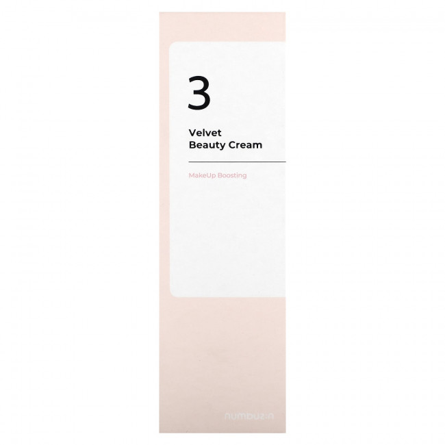 Numbuzin, Velvet Beauty Cream, крем для улучшения макияжа, № 3, 60 мл (2,02 жидк. Унции)