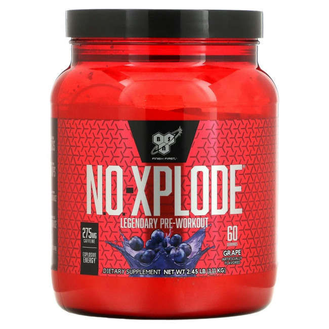 BSN, N.O.-Xplode, Legendary Pre-Workout, со вкусом винограда, 1,11 кг (2,45 фунта) BSN, N.O.-Xplode, Legendary Pre-Workout, со вкусом винограда, 1,11 кг (2,45 фунта)