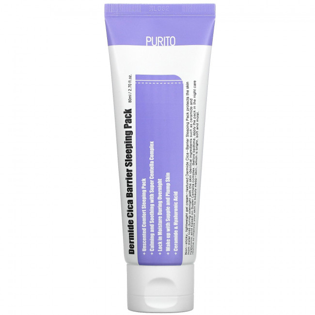 Purito, Dermide Cica Barrier Sleeping Pack, 2,70 жидких унций (80 мл)