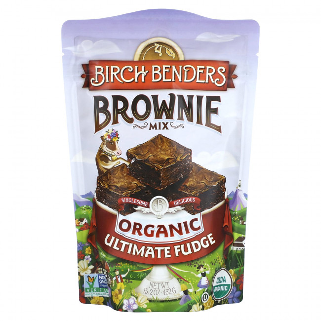 Birch Benders, Brownie Mix, идеальная органическая помадка, 432 г (15,2 унции) Birch Benders, Brownie Mix, идеальная органическая помадка, 432 г (15,2 унции)