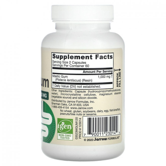 Jarrow Formulas, мастиковая смола, 120 растительных капсул Jarrow Formulas, мастиковая смола, 120 растительных капсул