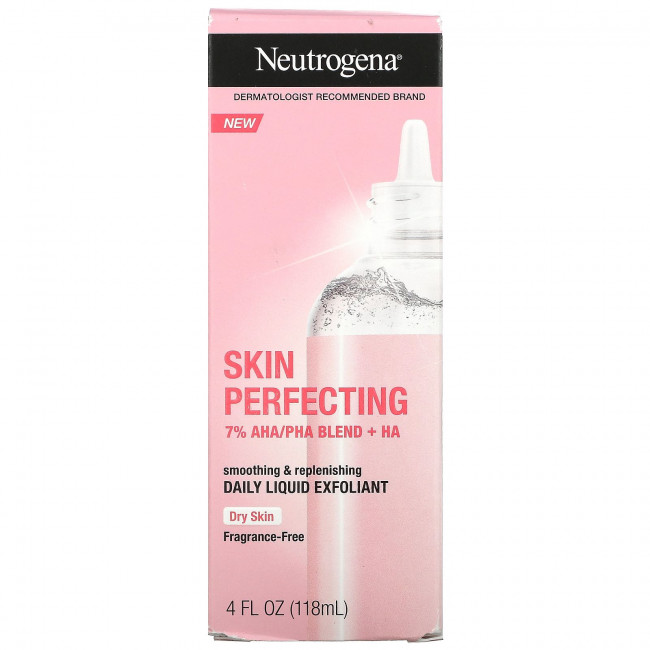 Neutrogena, Skin Perfecting, жидкий эксфолиант для ежедневного применения, для сухой кожи, 118 мл (4 жидк. Унции)