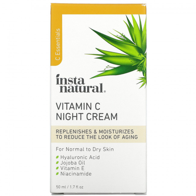 InstaNatural, ночной крем с витамином С, 50 мл (1,7 жидк. унции)