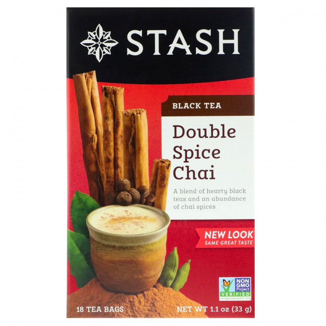 Stash Tea, Black Tea, Чай с двумя специями, 18 чайных пакетиков, 1,1 унции (33 г) Stash Tea, Black Tea, Чай с двумя специями, 18 чайных пакетиков, 1,1 унции (33 г)