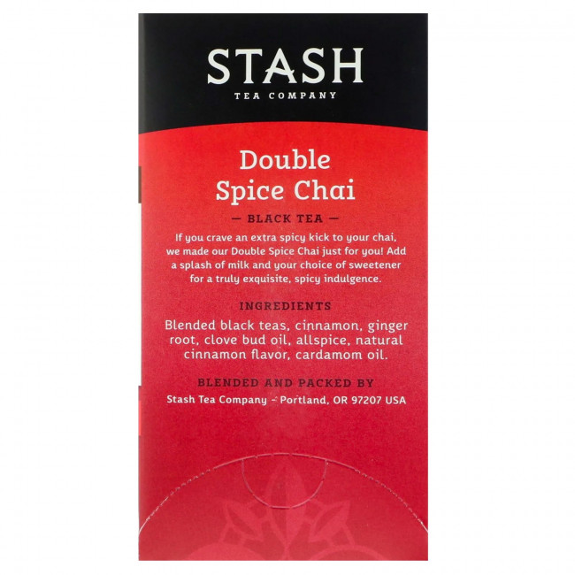 Stash Tea, Black Tea, Чай с двумя специями, 18 чайных пакетиков, 1,1 унции (33 г) Stash Tea, Black Tea, Чай с двумя специями, 18 чайных пакетиков, 1,1 унции (33 г)