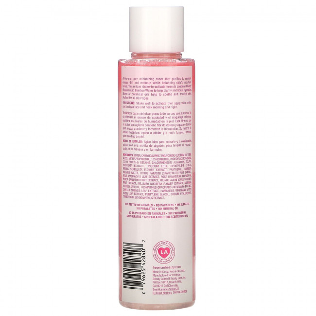 Freeman Beauty, Korean Cherry Blossom, тоник, сужающий поры, увлажняющий, 180 мл (6,1 жидк. Унции) Freeman Beauty, Korean Cherry Blossom, тоник, сужающий поры, увлажняющий, 180 мл (6,1 жидк. Унции)