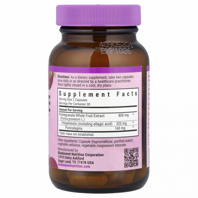 Bluebonnet Nutrition, Super Fruit, экстракт плодов граната, 60 растительных капсул Bluebonnet Nutrition, Super Fruit, экстракт плодов граната, 60 растительных капсул