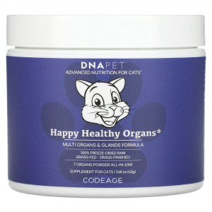 Codeage, DNA Pet, Happy Healthy Organs, для кошек, 42 г (1,48 унции) Codeage, DNA Pet, Happy Healthy Organs, для кошек, 42 г (1,48 унции)