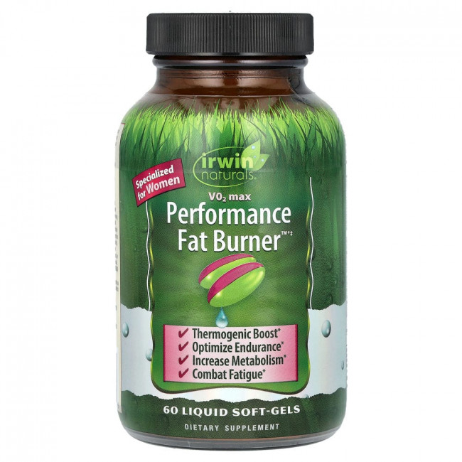 Irwin Naturals, V02 Max, Performance Fat Burner, 60 мягких гелевых капсул с жидкостью Irwin Naturals, V02 Max, Performance Fat Burner, 60 мягких гелевых капсул с жидкостью