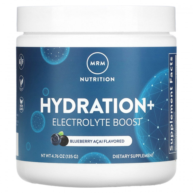 MRM Nutrition, Hydration + Electrolyte Boost, голубика и асаи, 135 г (4,76 унции) MRM Nutrition, Hydration + Electrolyte Boost, голубика и асаи, 135 г (4,76 унции)